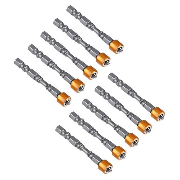 

hand tools 10pcs drywall screwdriver bits ph2 hex shank magnetic anti-slip 65mm for plasterboard screw