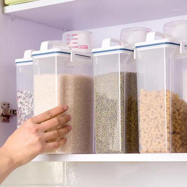 

storage bottles & jars large capacity 3l food-grade moisture-proof rice box with lid dispenser easy to carry for home