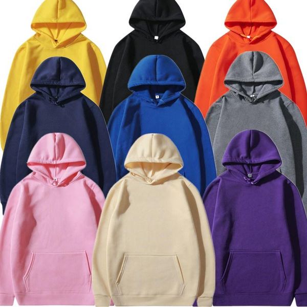 

women's hoodies & sweatshirts autumn winter solid hoodie sweatershirts womens casual loose pullover 13 colors szie m//xl/xxl warm fem, Black