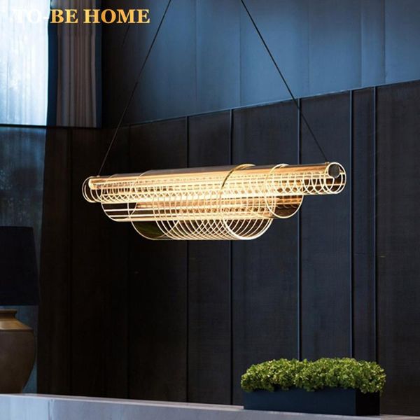 

pendant lamps postmodern minimalist metal fragment art chandelier model room rectangle kitchen island hanging light dining decor lighting