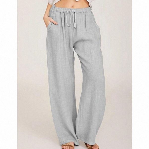 

women's basic classic culottes wide leg chinos drawstring pants casual daily wear inelastic solid colored linen lightweight mid waist l, Black;white