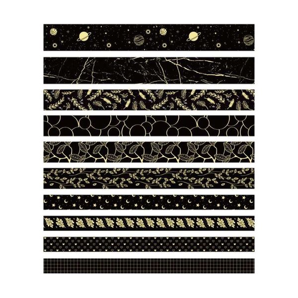

gift wrap 10 rolls bronzing washi tape masking sticker set diy scrapbooking diary decor craft