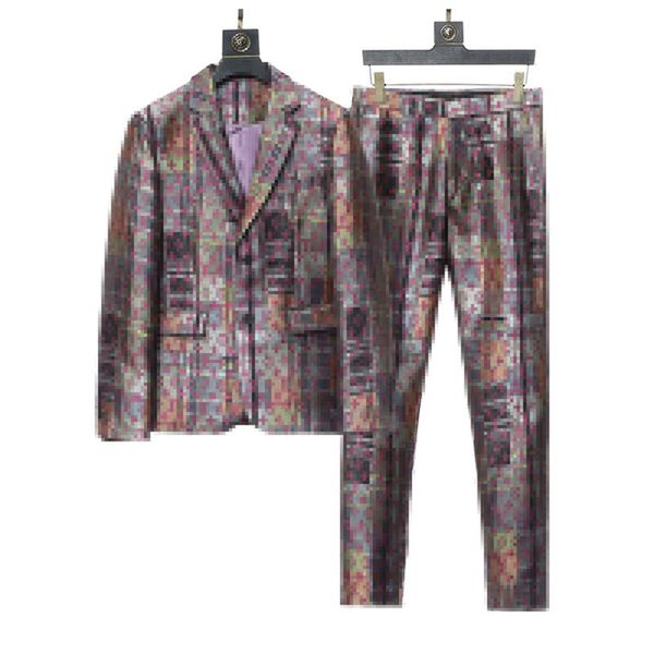 

mens designer suits jacket cost 22ss tee classic casual plaid pattern long-sleeved slim suit jacket autumn and winter style (blazer + pants), White;black
