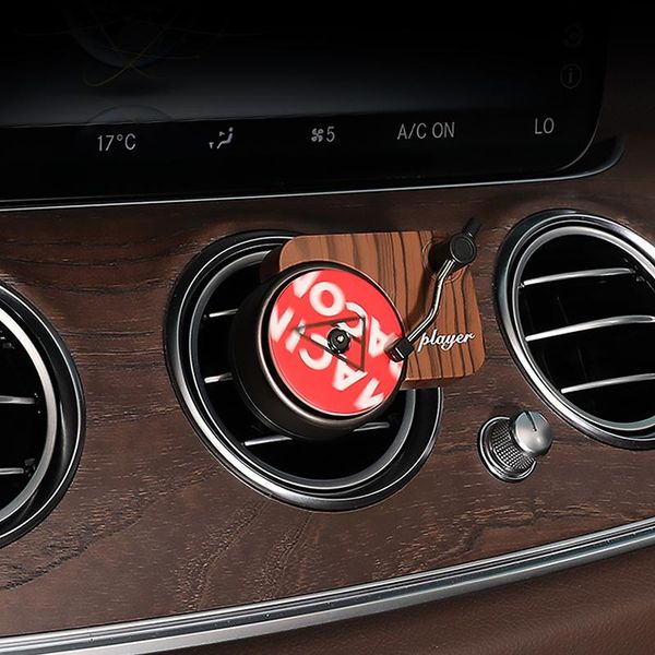 

car air freshener fragrance vent clip diffuser locket for auto interior decoration solid perfume record player