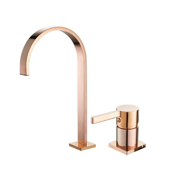 

bathroom sink faucets 360 rotating rose gold basin tap faucet wide spread
