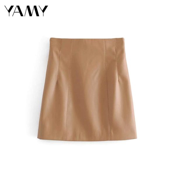 

skirts pu leather mini skirt vintage solid female autumn ol streetwear pencil high waist faldas skinny chic femme work bodycon clothes, Black