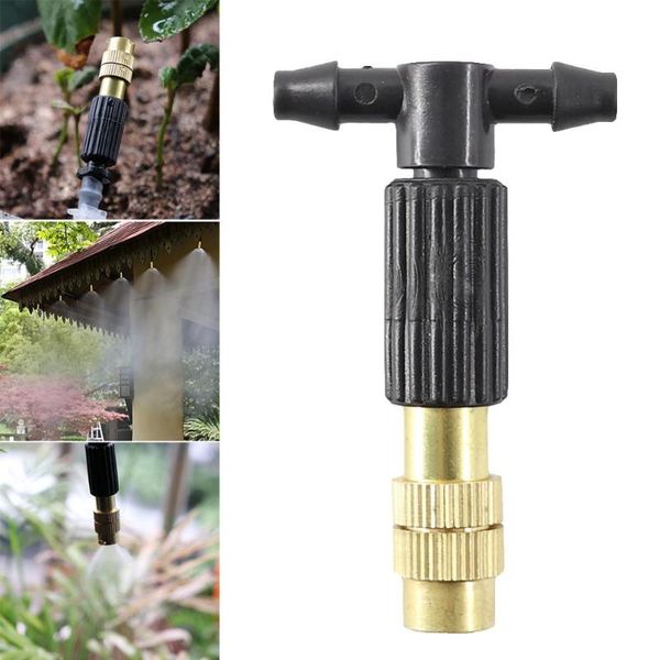 

watering equipments adjustable copper misting nozzle plastic tee connector brass irrigation sprinkler cooling spray nozzles