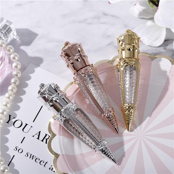 

storage bottles & jars 4ml golden wand crown lip gloss tube cosmetic plastic empty lipgloss stick packaging container