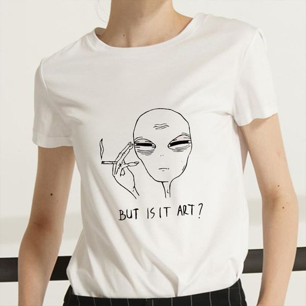 

summer funny s printed harajuku women t shirts thin section fashion kawaii clothing, White