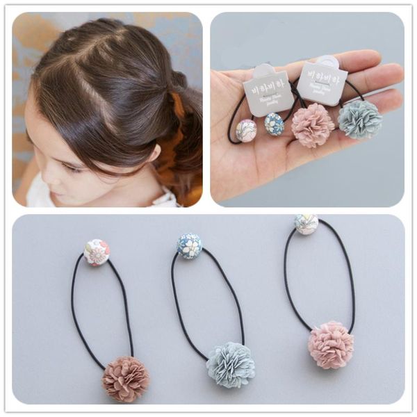 

hair accessories floral button, children's accessories, baby rope, Slivery;white