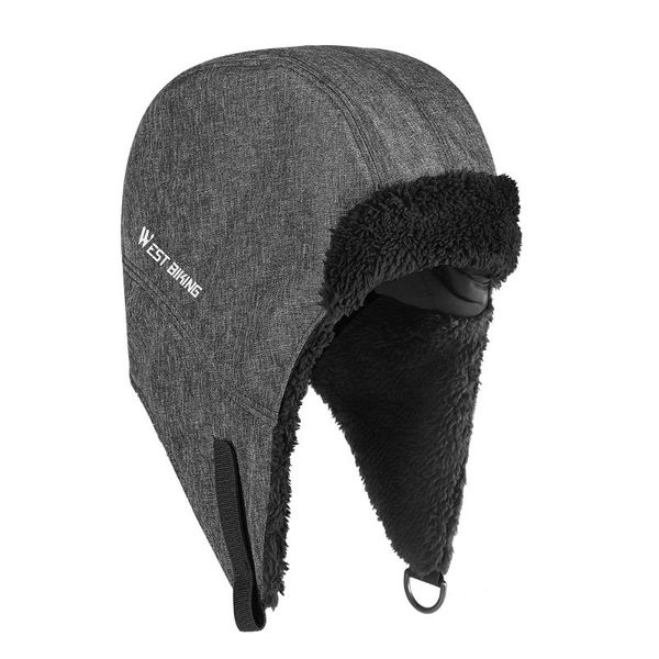 

cycling caps & masks west biking winter cap windproof thermal fleece running skiing motocycle head hat headwear bandana bike warm, Black