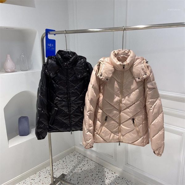 

women's down & parkas fashion women short hooded jackets black and pink 90% white duck bomber coats casual winter clothes