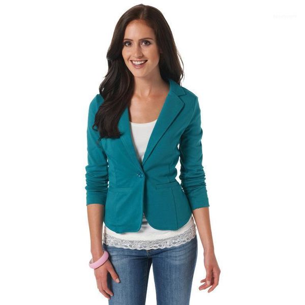

women's suits & blazers candy color single button women blazer mujer 2021 spring autumn fashion slim briefly feminino longa office lady, White;black