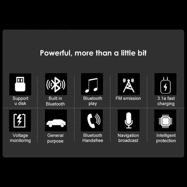 Bluetooth 5 0 qc 3 0 3 1a carga rápida cartão tf u-disk mp3 player acessórios do telefone transmissor fm carregador de carro led luz ring201g