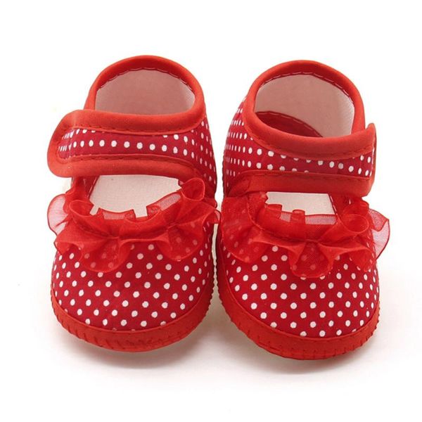 

first walkers born shoes summer baby girl's princess bowknot wave point casual fashion toddler soft sole non-slip