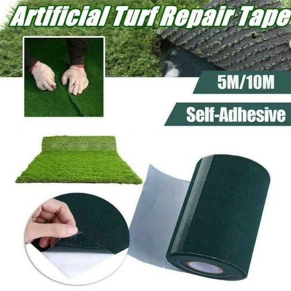 

decorative flowers & wreaths 15cm*10m garden self adhesive joining green tape synthetic lawn grass artificial turf seaming decoration jointi