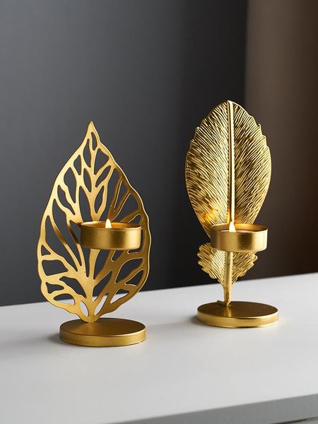 

candle holders european retro holder stand living room gold tealight nordic decoracao para casa dining table decor dl60zt