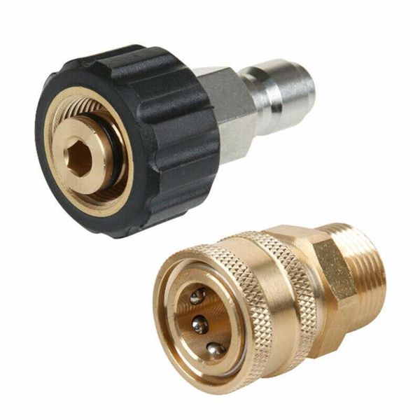 

8pcs m22 14mm swivel female to 3/8'' quick connect pressure washer hose coupling pipes pump plug watering equipments