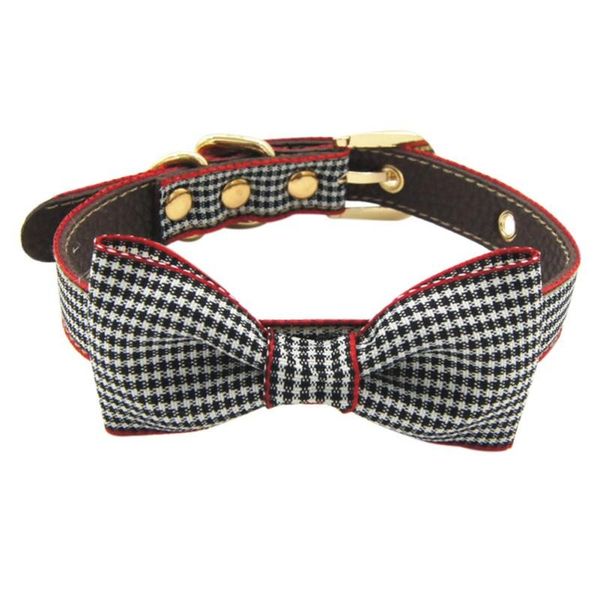 

star plaid stripes pattern bow kont collar necklace leash elegant and beautiful cloth leather adjustable breathable for pet dog collars & le