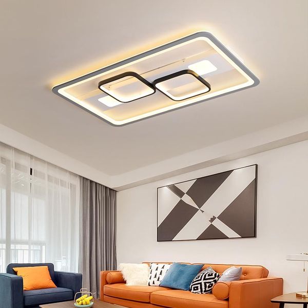 

ceiling lights rectangle living room modern led nordic minimalist bedroom study creative surface mounted lamp
