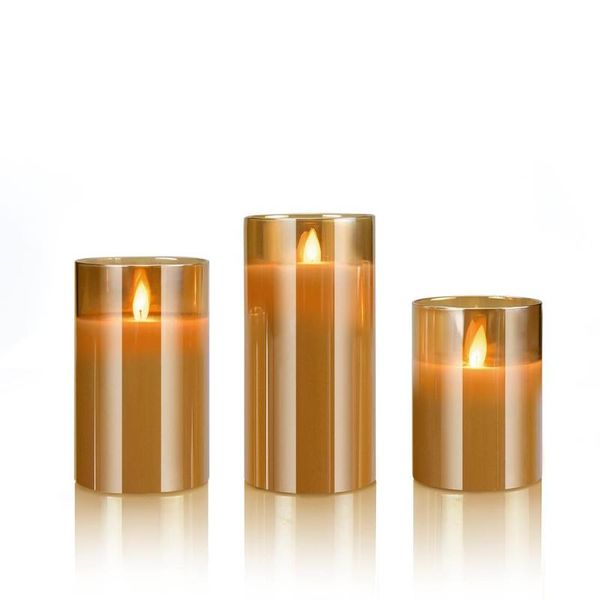 

nordic new style 7.5cm glass swing candle three-piece set with remote control tea aromatherapy soothing nerves and sleep aid bedroom fragran