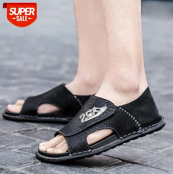 

men's casual shoes large size light beach sandals #8s9y, Black