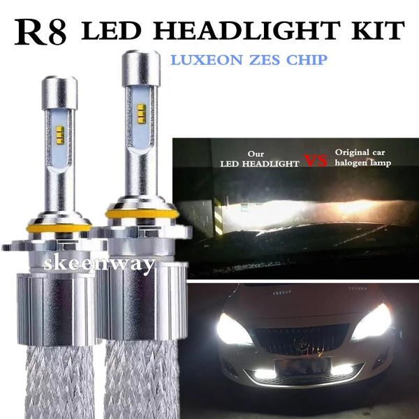 

car headlights 2pcs h1 h4 h7 led h8/h9/h11 9005 9006 9012 880 headlight bulbs replacement auto fog lamp 12v 6000k high low beam headlamps