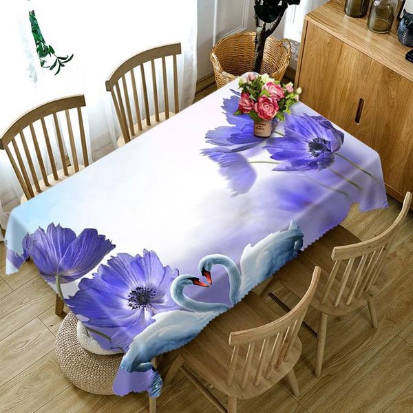 

beautiful flower pattern 3d tablecloth dustproof wedding outdoor banquet decoration table cloth home textile supplies