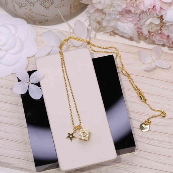 

factory specials aa new dice square pentagram letter necklace, Silver
