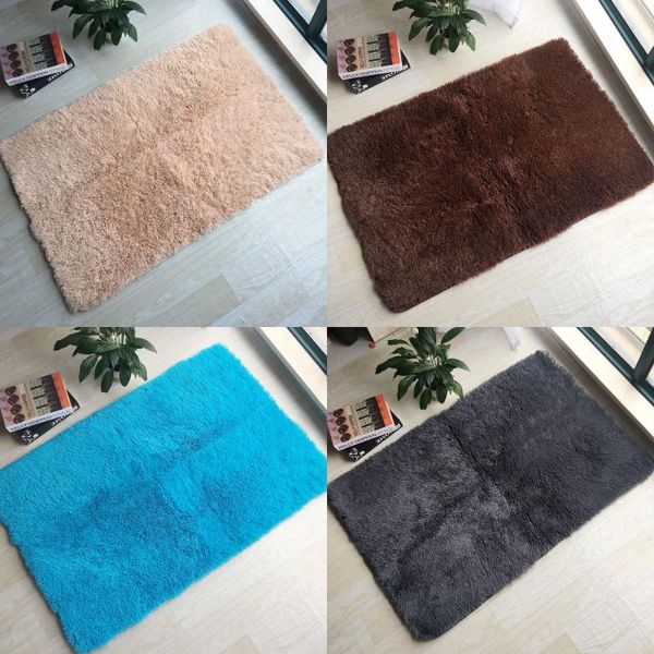 

carpets home plush bedside tatami bedroom carpet bathroom water-absorbing non-slip mat silk wool thickened floor