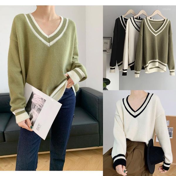 

women's sweaters knitted crop sweater women v-neck long sleeve brandy zaraing knit mandy bm outwear drop, White;black
