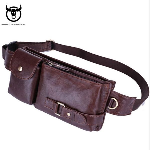 

made of genuine natural leather men waist bag fashion trending male bum hip belt purse bags cell phone fanny pack