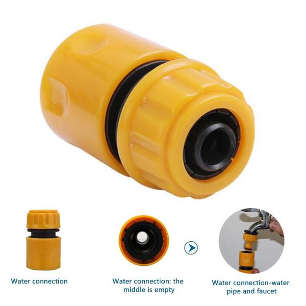 

watering equipments 1pc yellow hose garden tap water pipe plastic connector quick connect adapter fitting