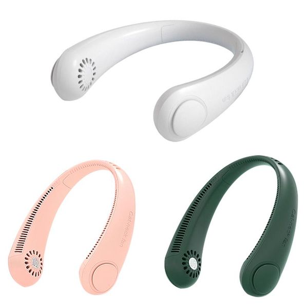 

electric fans 360 degree adjustment usb portable fan hands-neck hanging rechargeable mini sports 3 gears wearable sport cooler