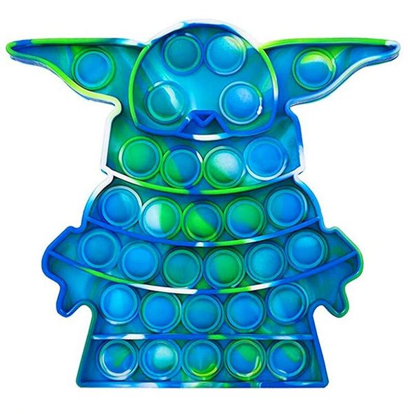 

alien bubble fidget toy decompression toys tie dye aliens silicone anti-stree reliever board games 15cm*15cm wxr006
