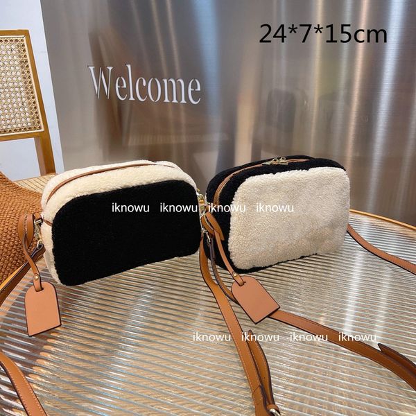 

men women furry camera shoulder bags luxury fur handbags floral purses soft furry crossbody phone bag autumn winter fur purses top