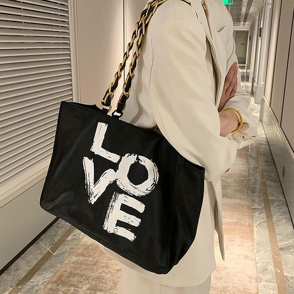 

evening bags fashion large capacity handbag trending letter design crossbody shoulder for women casual female big shopping tote
