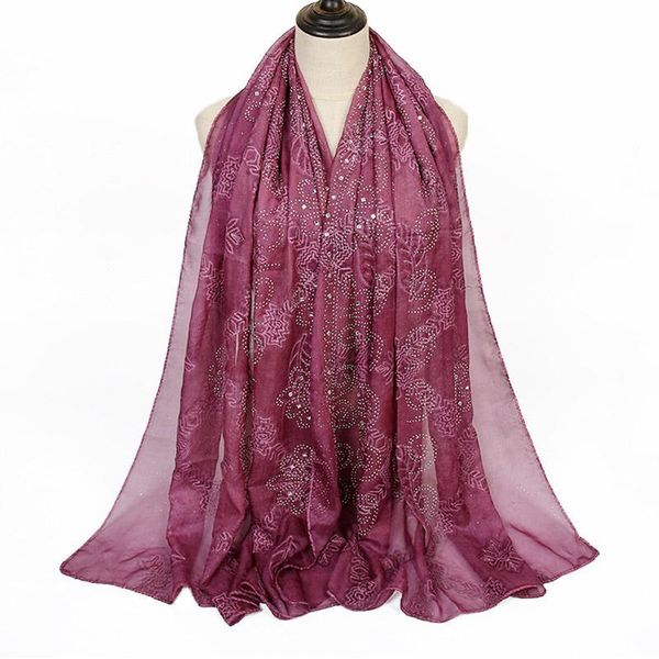 

scarves fashion embroidered silk polyester scarf shawl leaf pattern muslim hijabs foulard design, Blue;gray