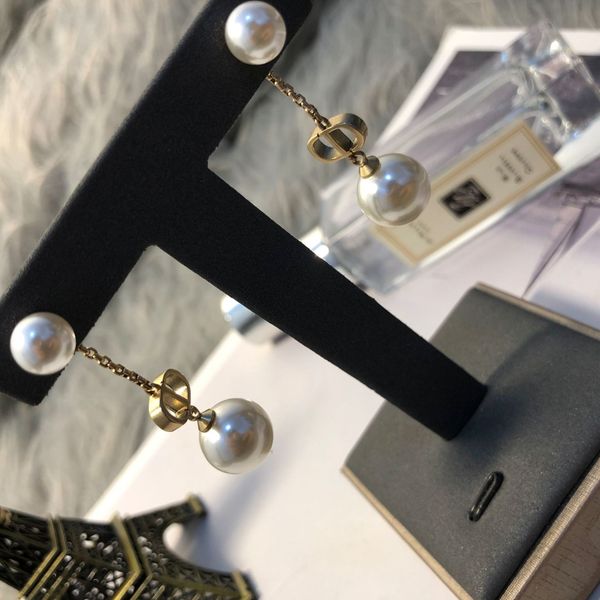 

designer jewelry new letter tassel pearl earrings u5oh yf4h, Golden