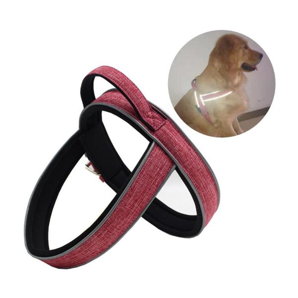 

dog collars & leashes harness adjustable reflective collar anti-accident dogs leash for big large medium small pet supplies