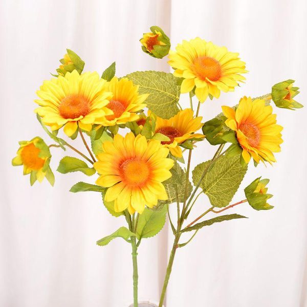

decorative flowers & wreaths artificial flower sunflower single bunch 50cm, home garden green plant dress up, decoration arrangement diy