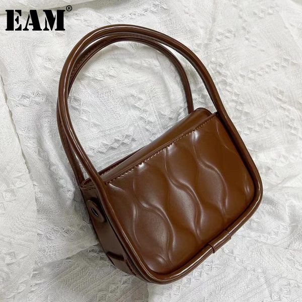 

[eam] women vintage handbag quality pu leather flap personality all-match crossbody shoulder bag fashion tide 2021 18a2707 cross body