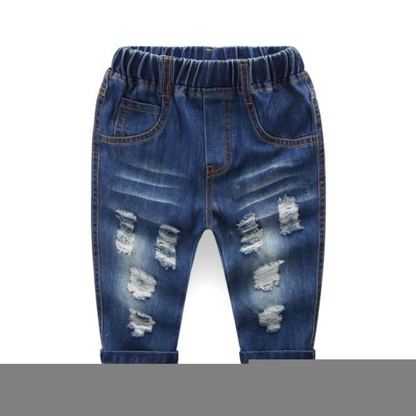 

jeans spring girls baby kids for children boys leggings denim pants toddler boy girl 1-5y, Blue