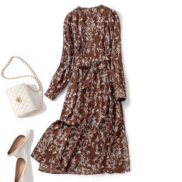 

casual dresses korean fashion woman dress 2021 floral elegant for women long sleeve spring autumn vestido de mujer pph3800, Black;gray