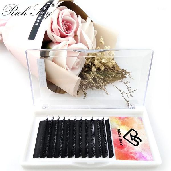 

rich sky 12 rows silk 0.07mm extension eyelashes1