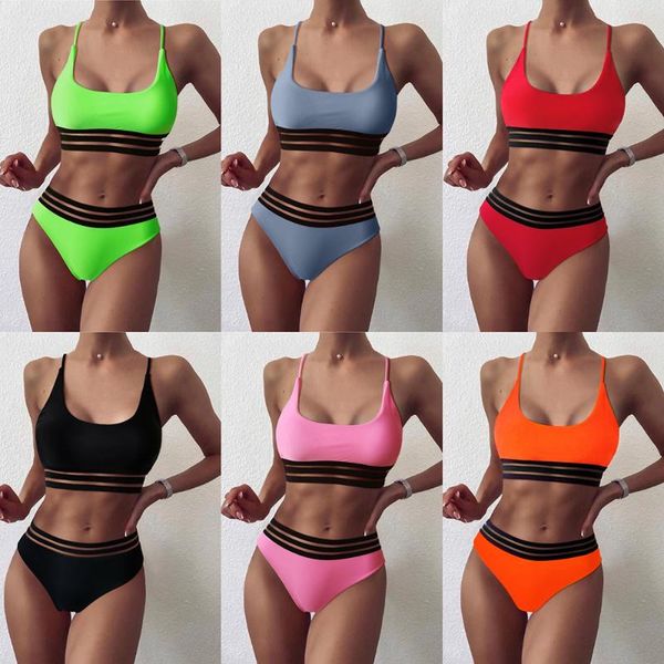 

women's swimwear ztvitality webbing patchwork push up bikini 2021 padded bra high waist swimsuit female women brazilian biquini, White;black