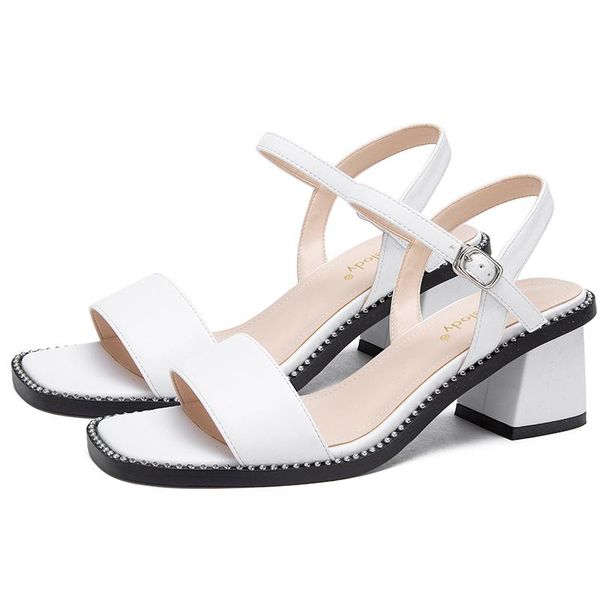 

luxury shoes women designers 2021 summer 5cm high heel black white sandals 11803azy4817