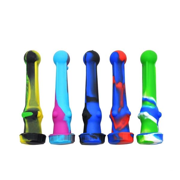 

new camouflage pipe creative portable small silicone bong