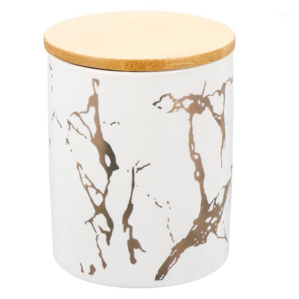 

storage bottles & jars 1pc marble grain ceramic sealing can kitchen container