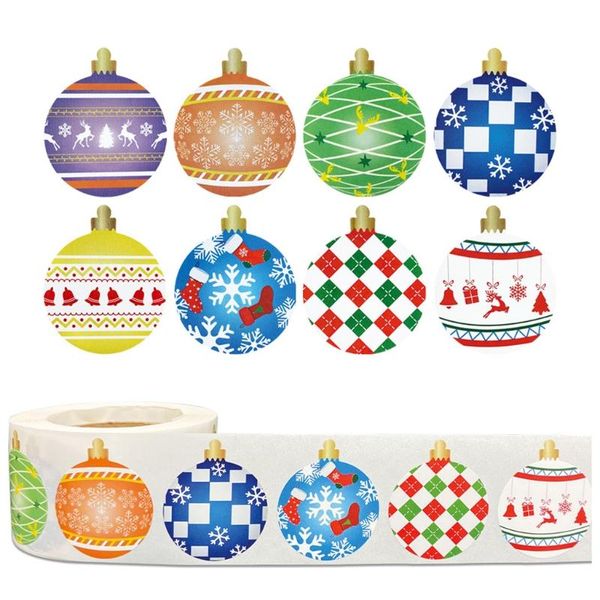 

greeting cards 500pcs merry christmas stickers labels roll 8 designs xmas decorative envelope seals for gift envelopes dropship